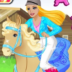 barbie riding a horse